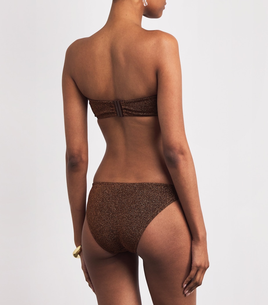 Metallic Flamboyant U-Bar Bikini Top CUIVRE LUREX Image 3