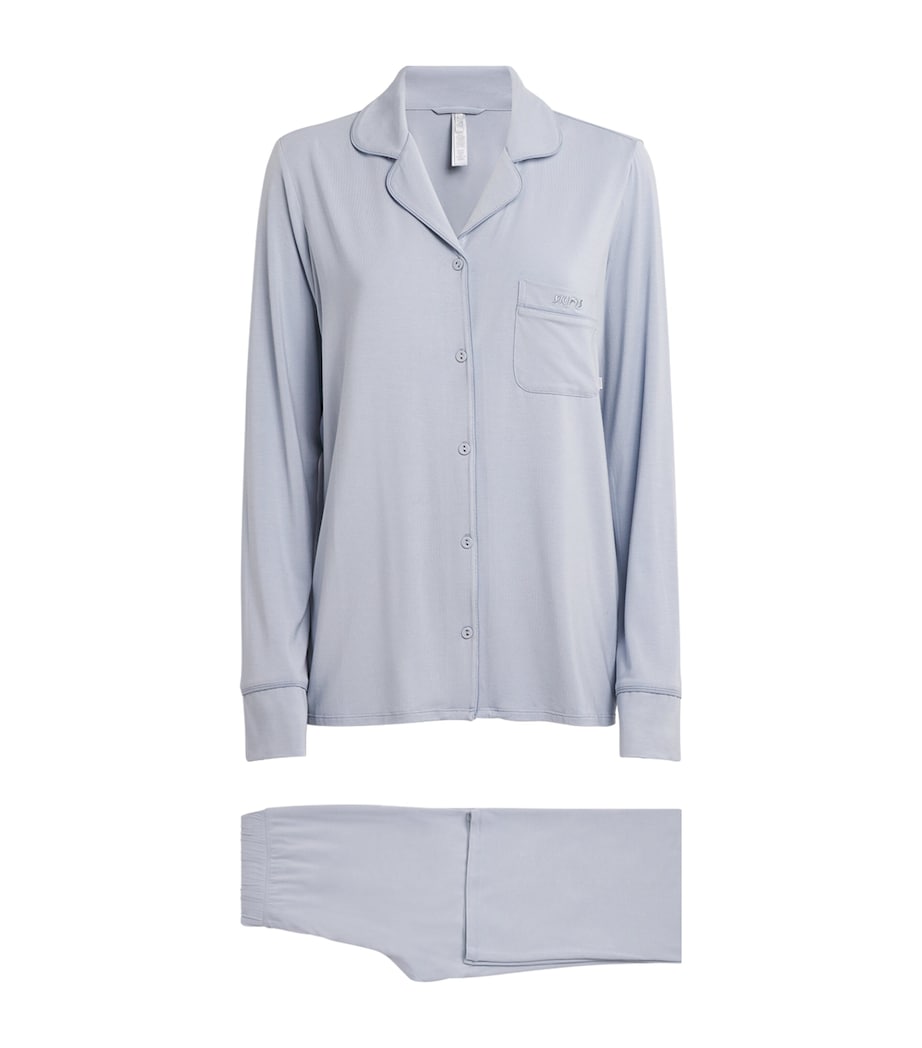 Modal-Blend Long-Sleeve Pyjama Set ZEN BLUE Image 1