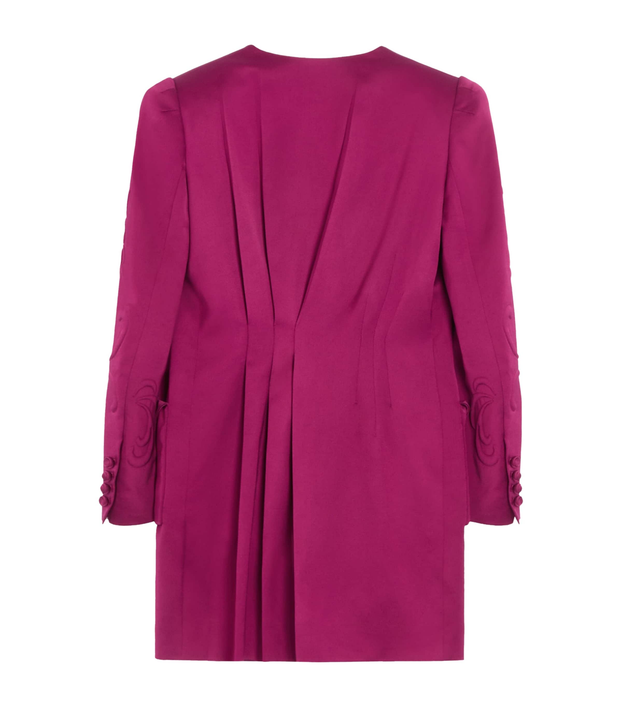 Valentino Womens Satin Embroidered Coat Image 2