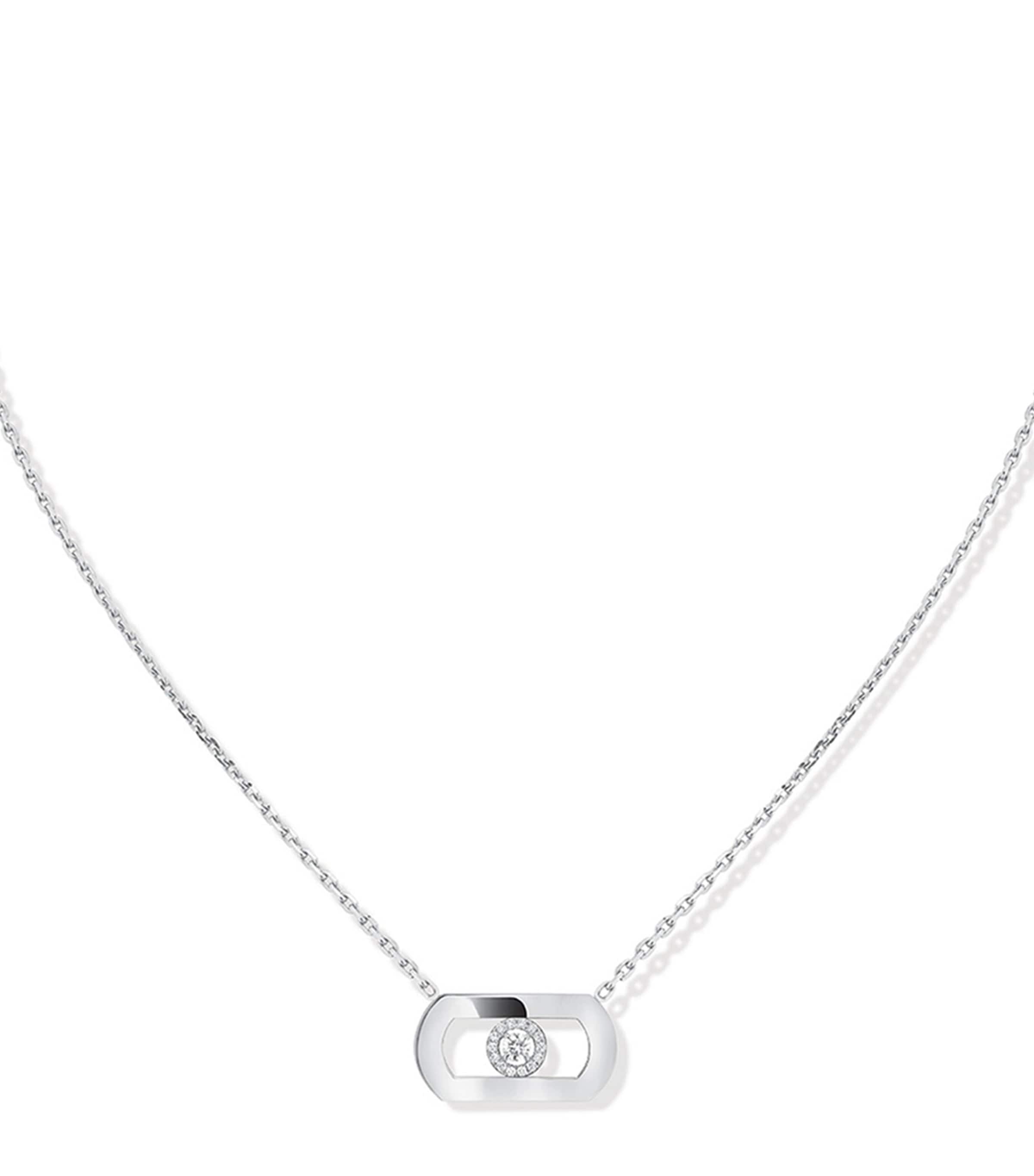 White Gold and Diamond So Move Necklace WHITE GOLD Image 1