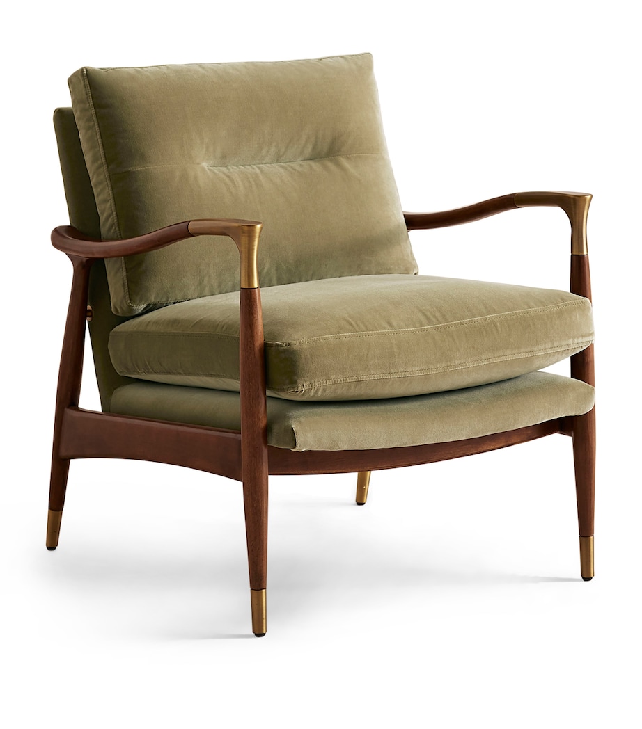 Soho Home Velvet Theodore Armchair Lichen Image 1