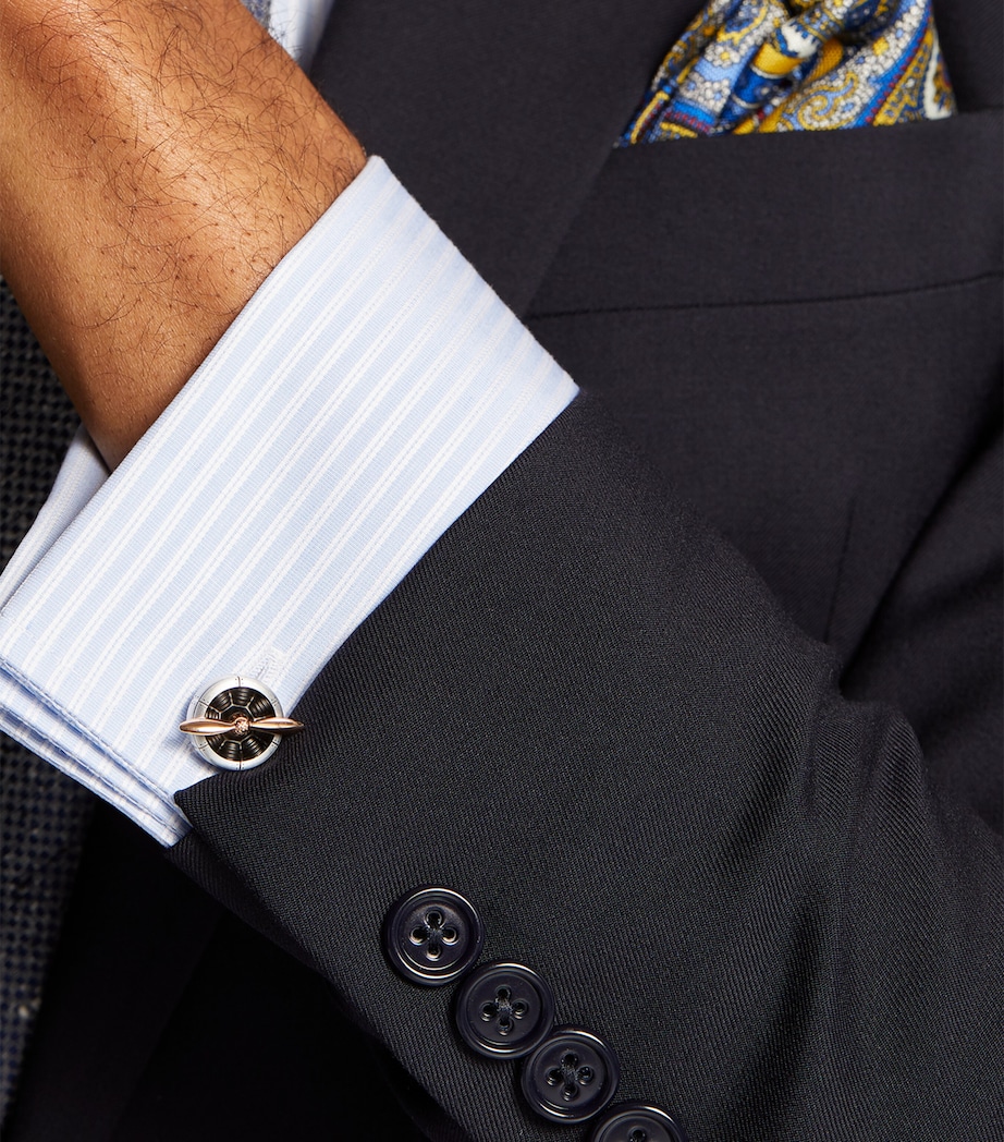 Sopwith Propeller Cufflinks SILVER Image 4