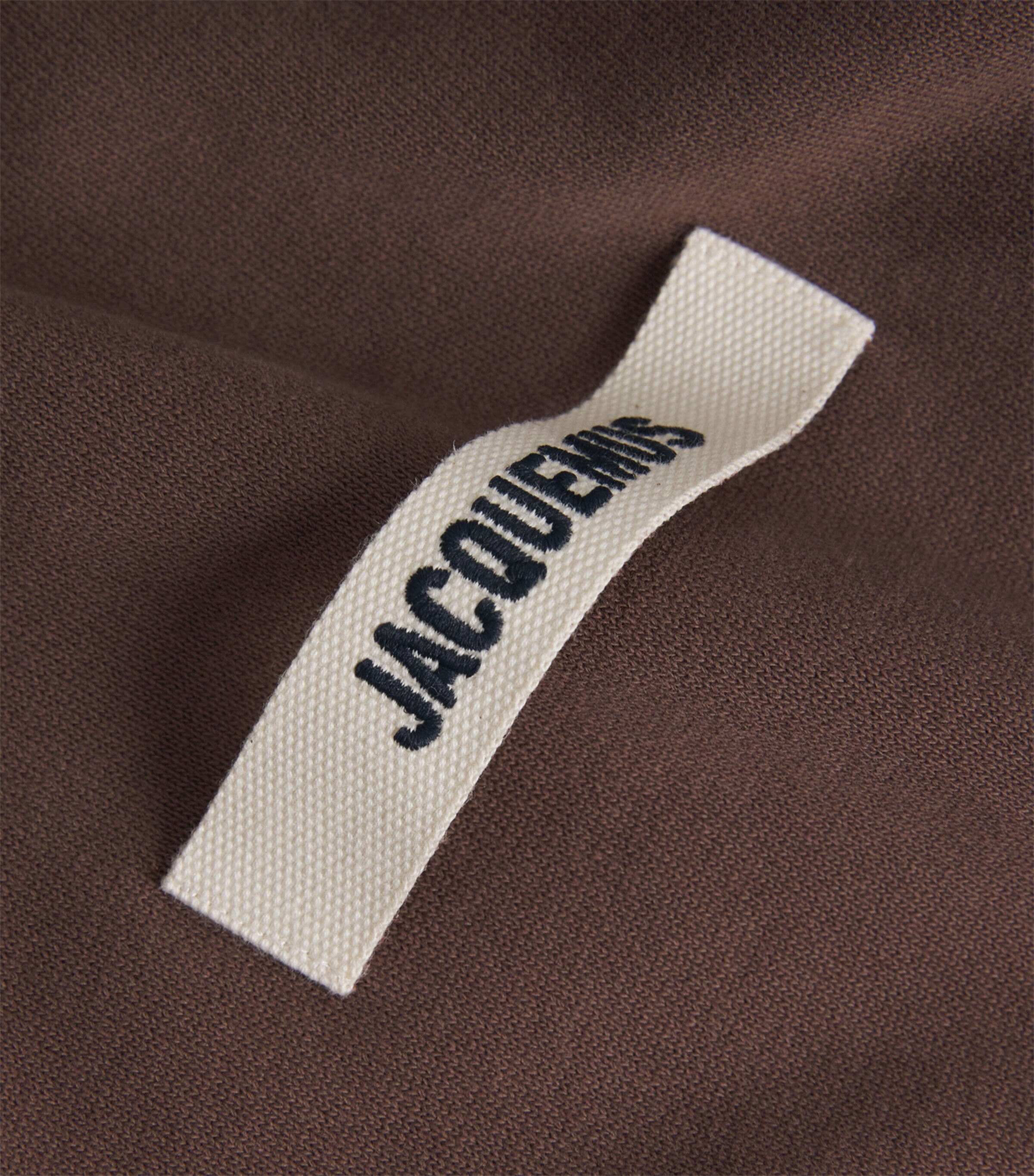 Jacquemus Mens Grosgrain Logo T-Shirt Dark Brown Image 5