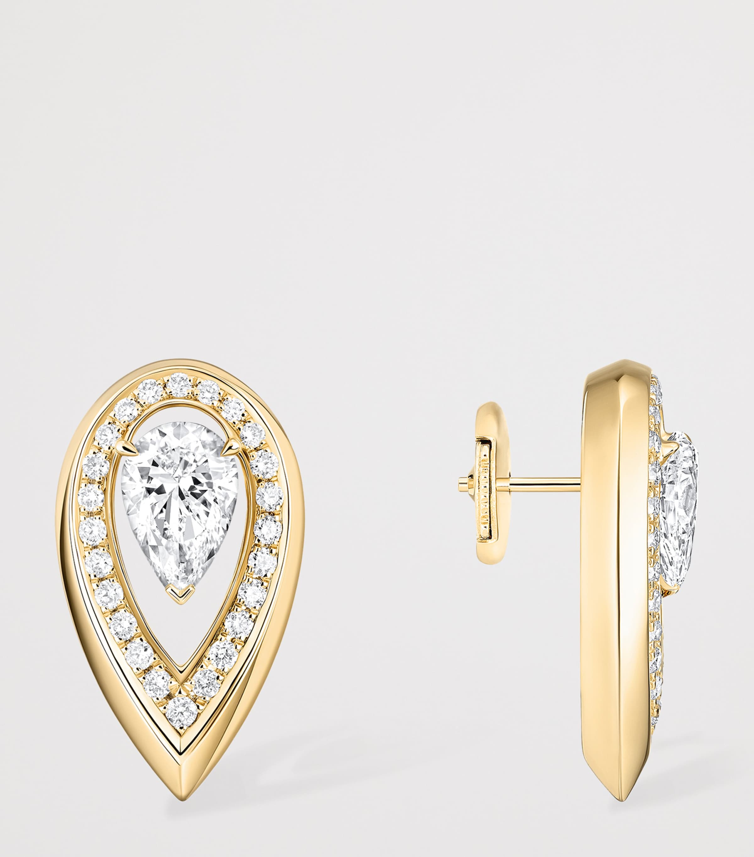 Messika Fiery Yellow Gold and Diamond Stud Earrings Yellow Gold Image 3