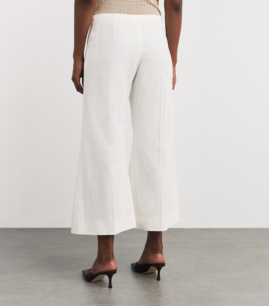 Cotton Walter Flared Trousers 168 CHALK Image 4