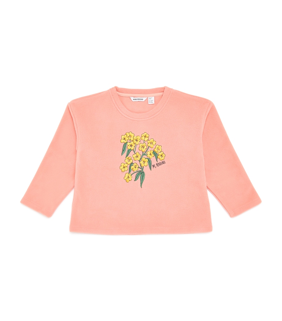 Fleece Alpine-Embroidered Sweater (3-11 Years) PINK Image 1