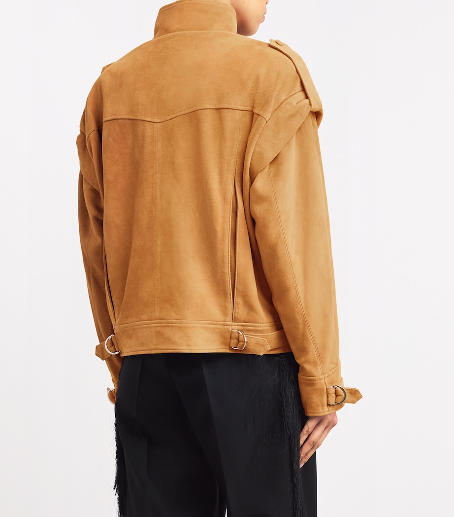 Lambskin Suede Oversized Jacket SUEDE TAN Image 4