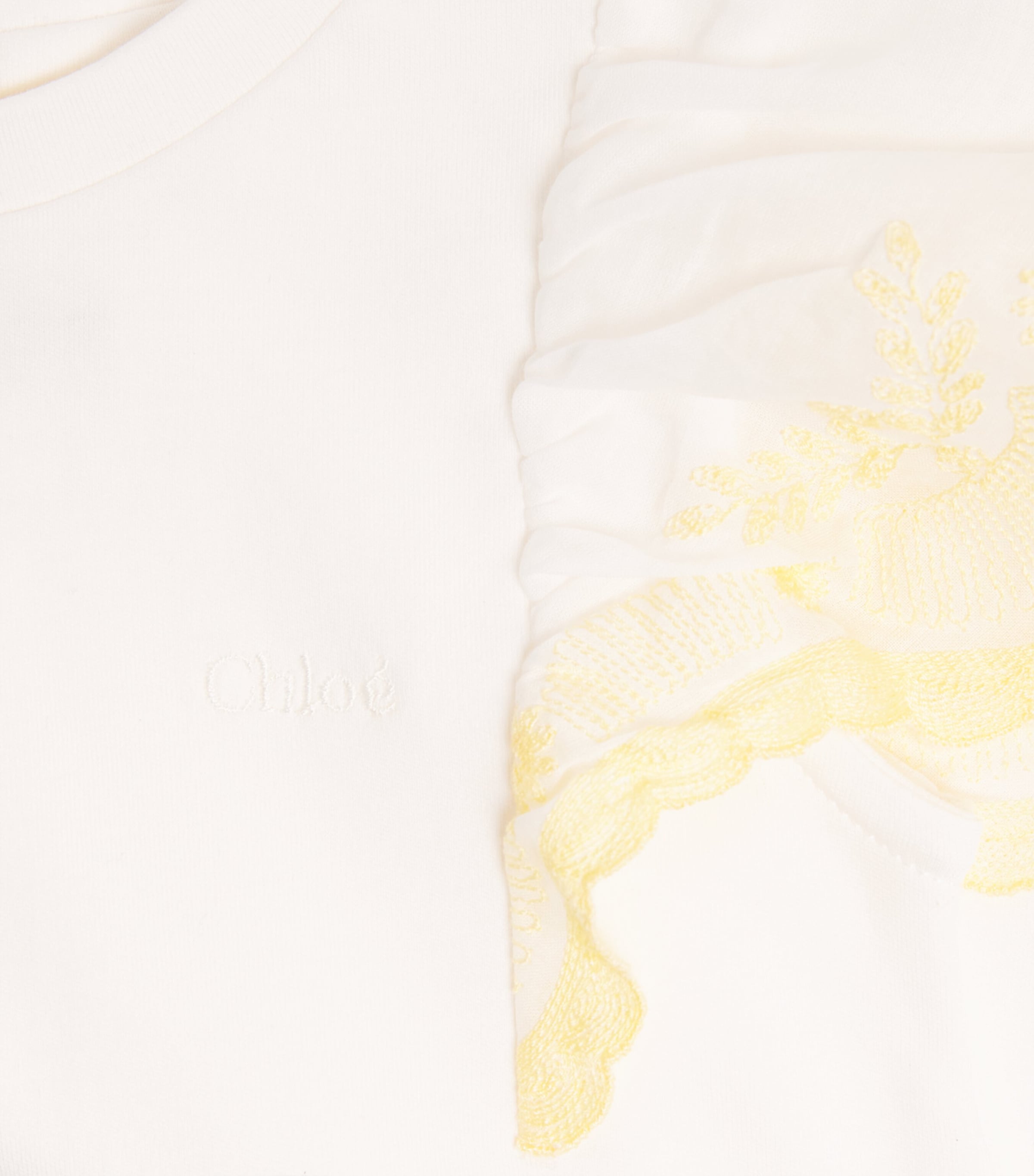 Chloé Kids Organic Cotton Embroidered Blouse (6-36 Months) Image 3