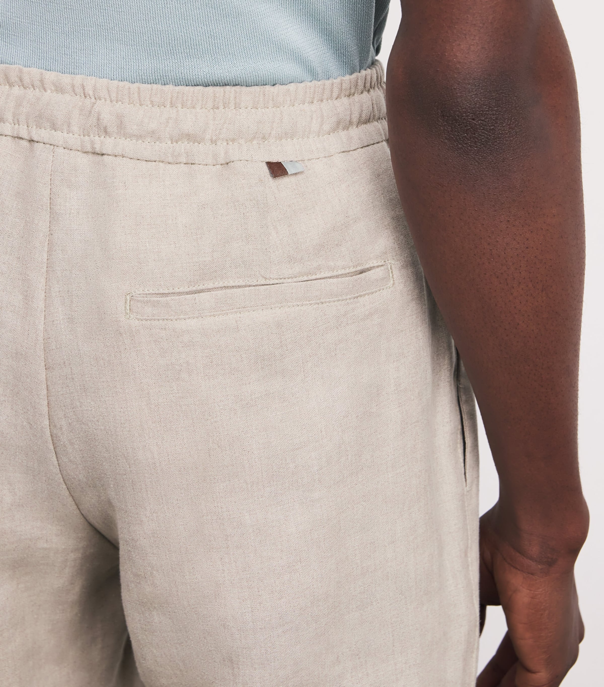 Linen Drawstring Trousers 703 Image 6