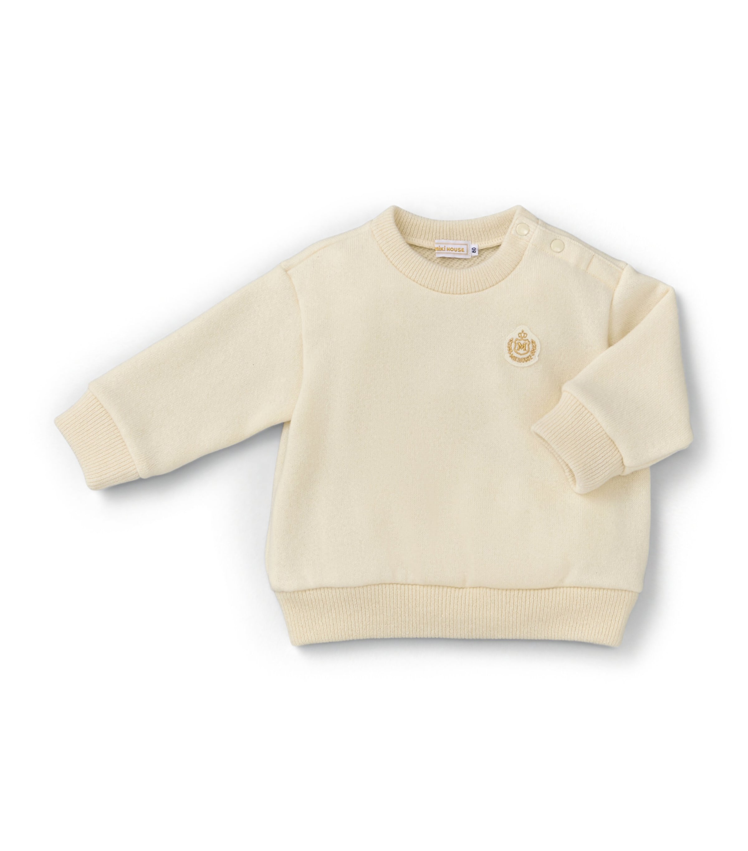 Miki House Cashmere Sweatshirt In Neutral