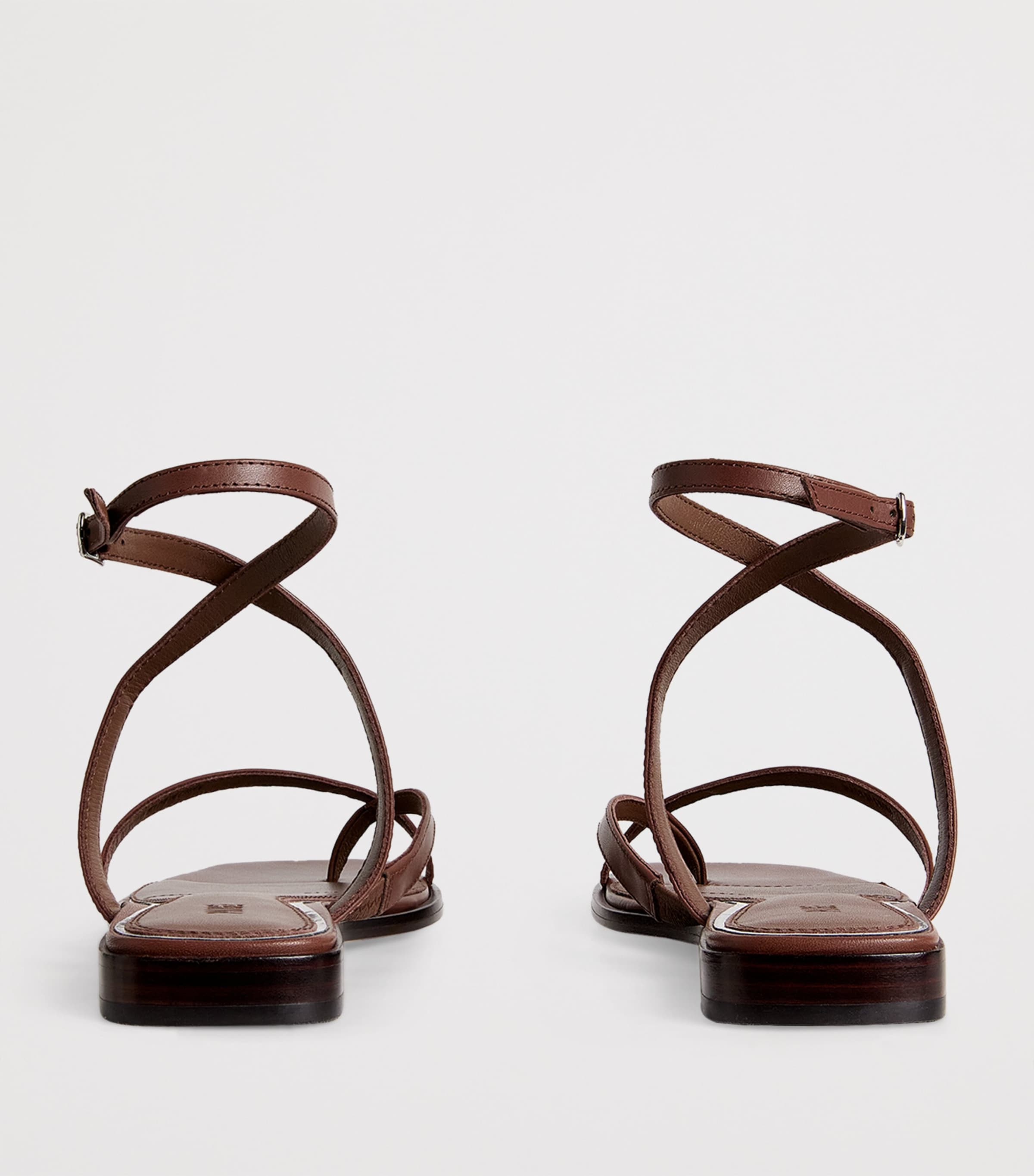 PAIGE Leather Reese Sandals Mahogany Image 4