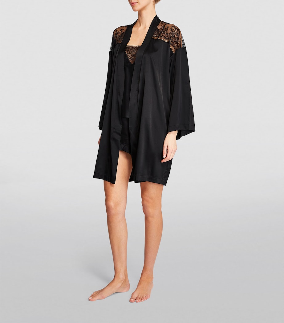 Aubade Womens Midnight Whisper Robe Noir Image 2