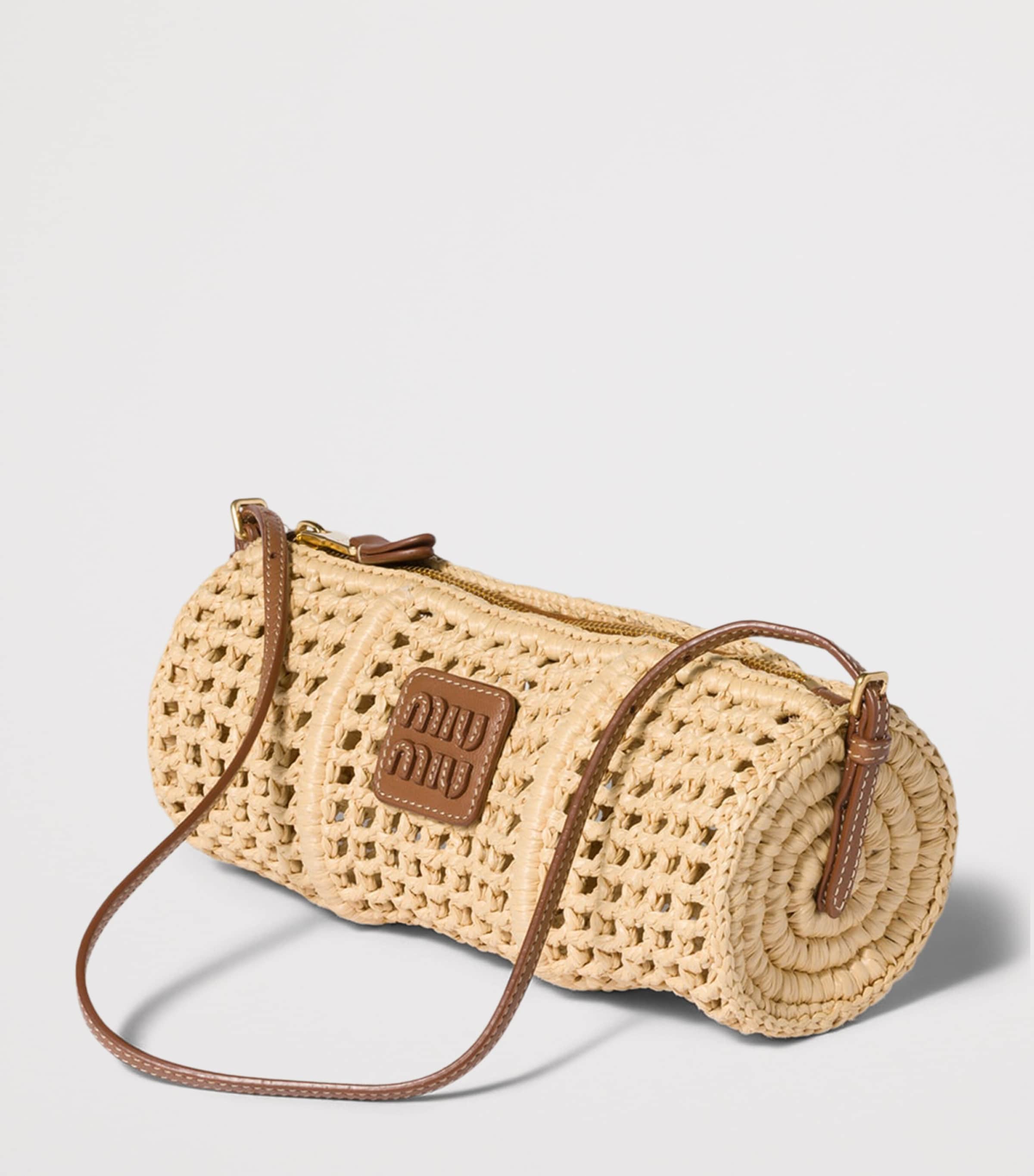 Miu Miu Crochet Mesh Pouch Neutral Image 2
