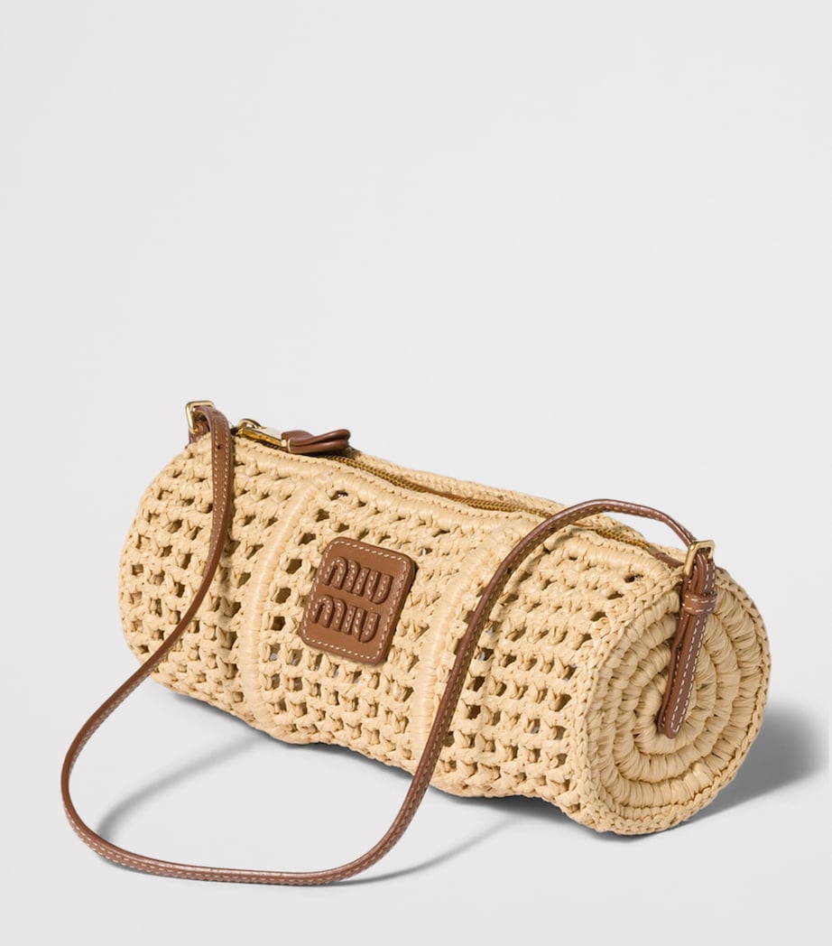 Miu Miu Crochet Mesh Pouch Neutral Image 2