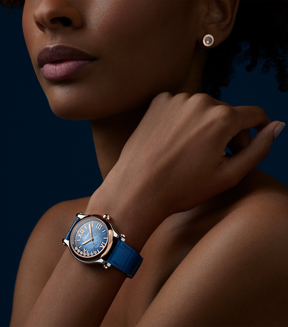 Rose Gold, Stainless Steel and Diamond Happy Sport Watch 36mm ROSE GOLD/STAINLESS Image 6