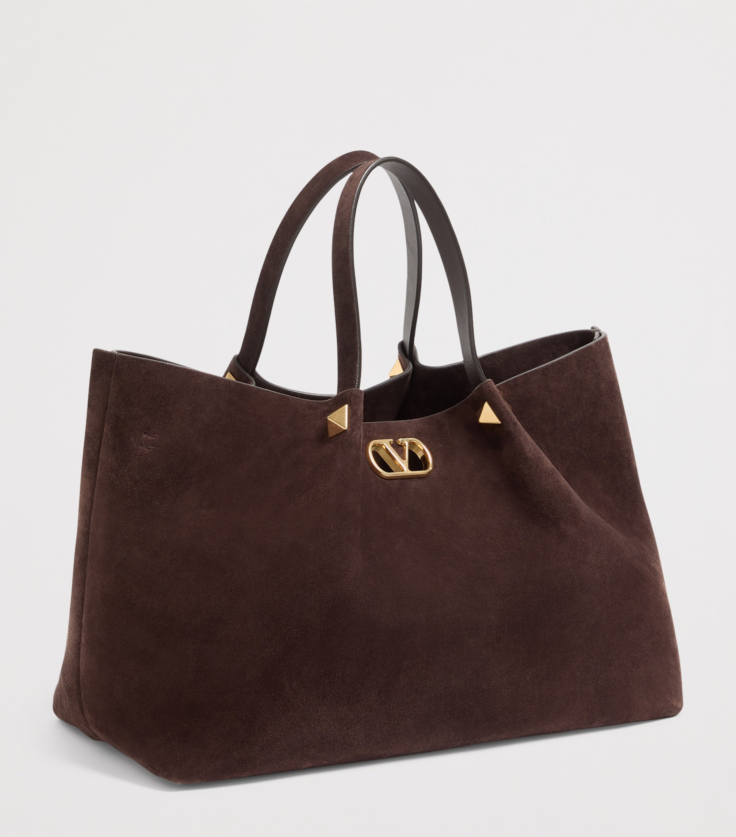 Valentino Garavani Large Suede VLogo Signature Tote Bag Image 2