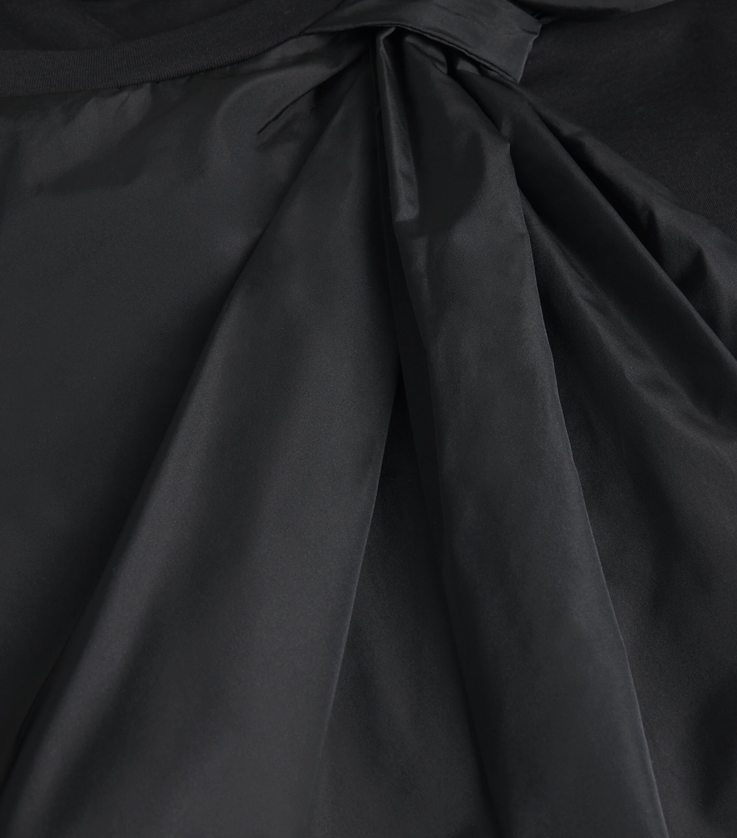 Cotton Bow-Detail T-Shirt BLACK Image 5