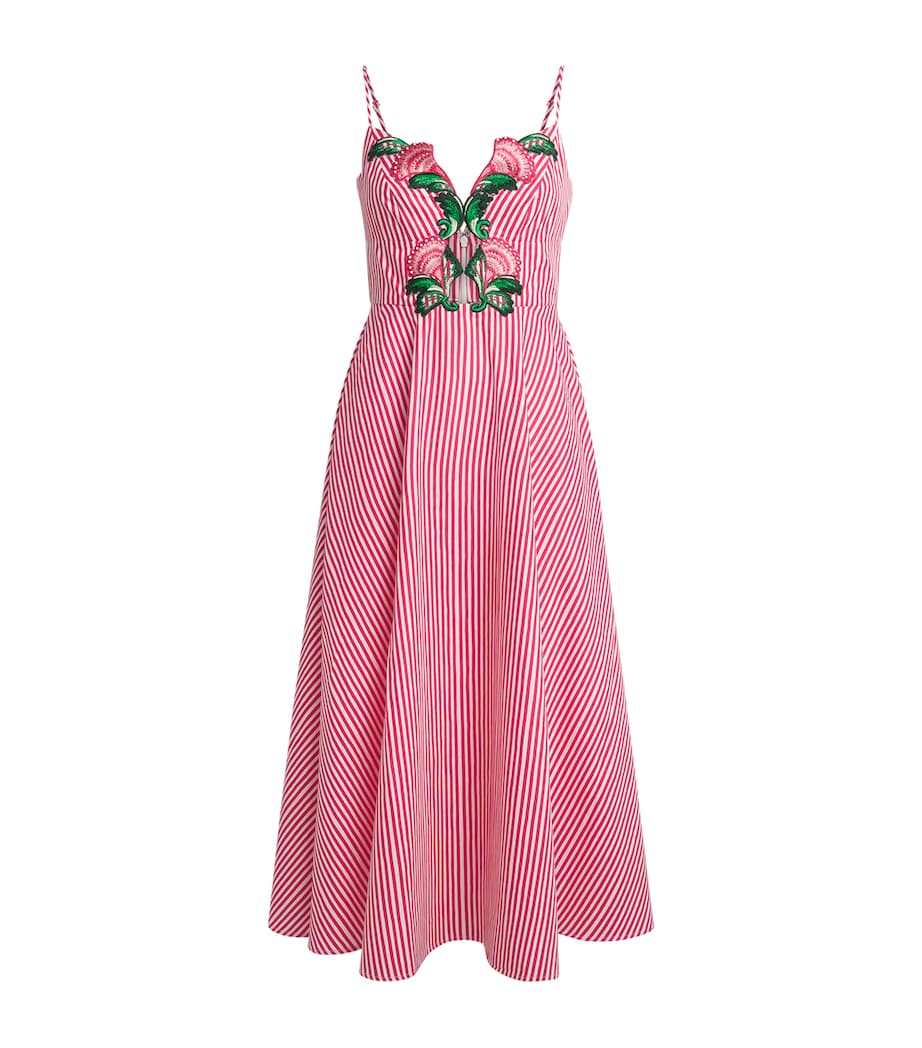 Saloni Womens Stripe Jana B Midi Dress Crs Strpe Image 1