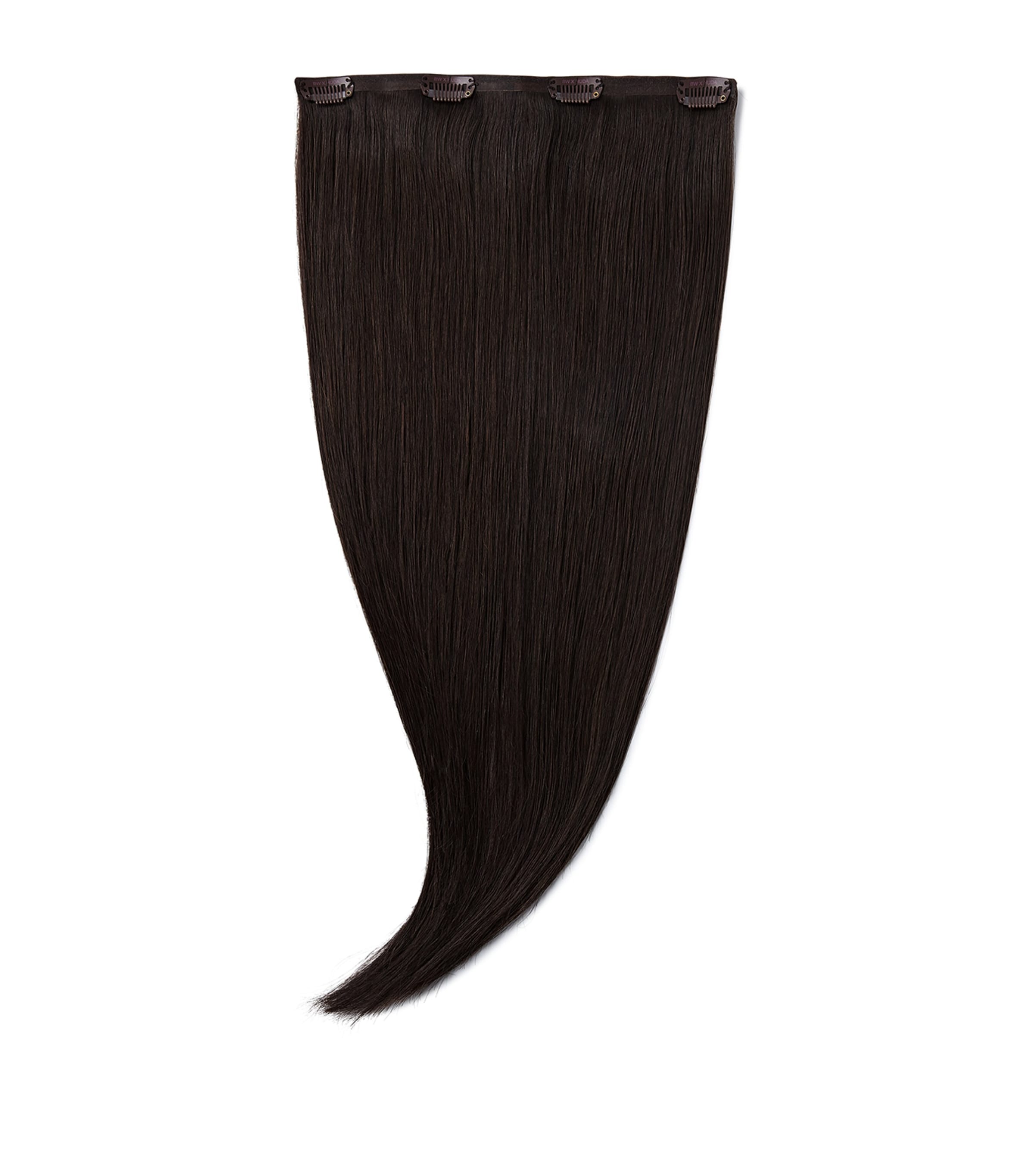 Beauty Works x Huda BARELY THERE Mix & Match Volumiser Clip-In Hair Extensions (18") RAVEN Image 1