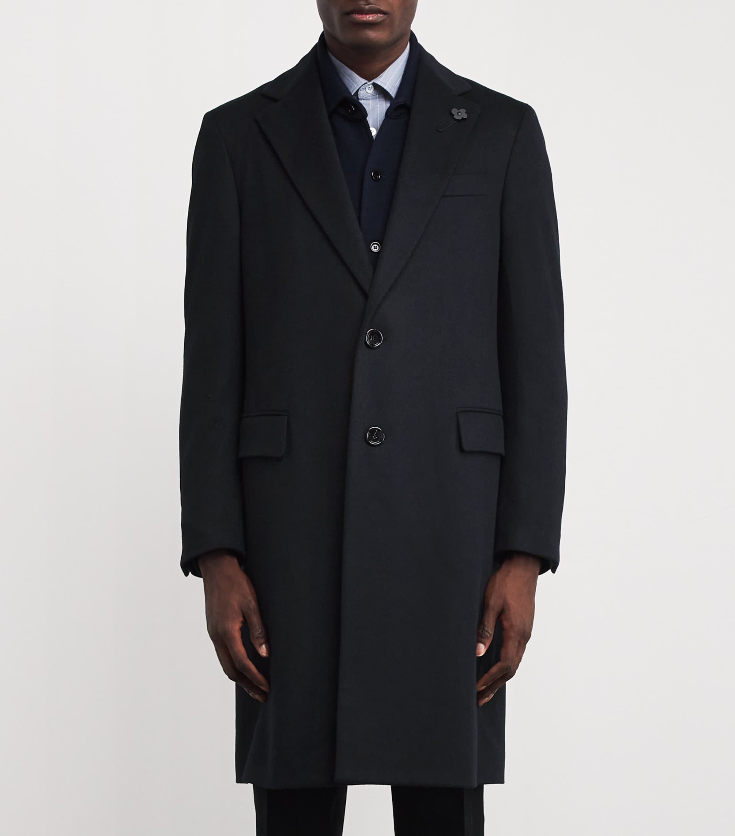 Virgin Wool Overcoat 850 NAVY Image 3