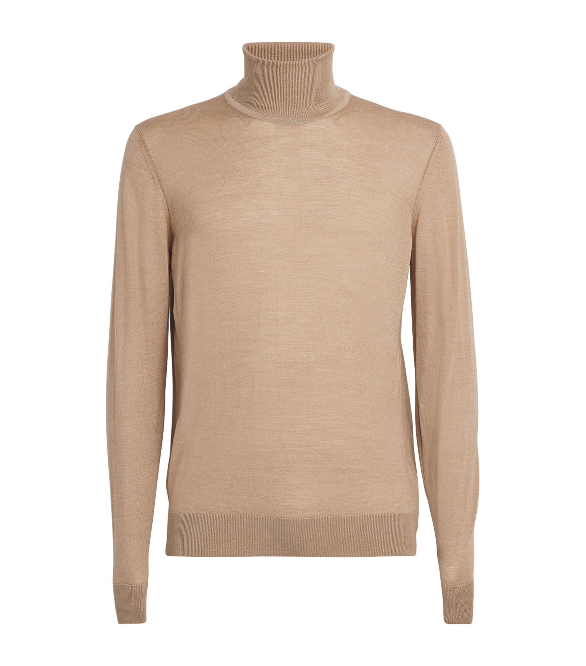 Pal Zileri Wool-silk Rollneck Sweater In Beige