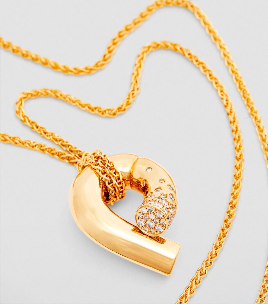 Tabayer Yellow Gold and Diamond Oera Necklace Yellow Gold Image 5