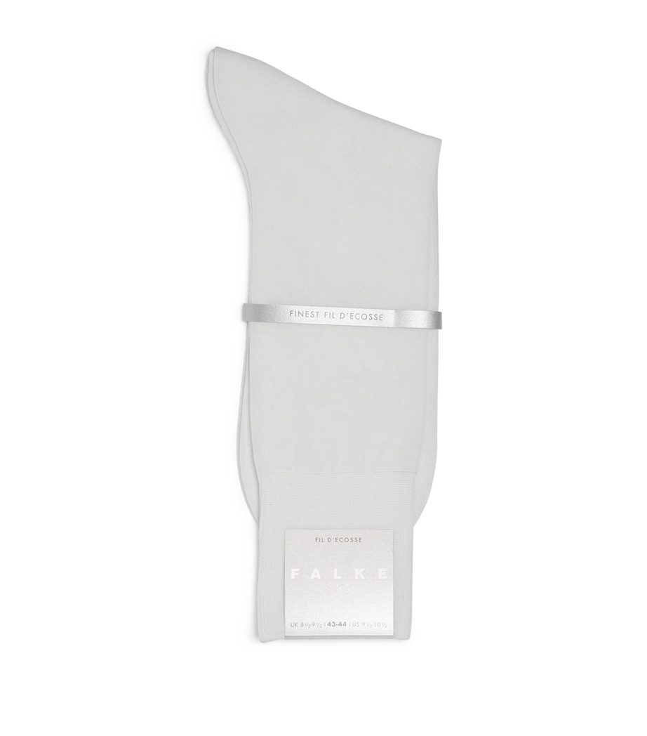 No.9 Fil D’Ecosse Socks 2000/WHITE Image 1