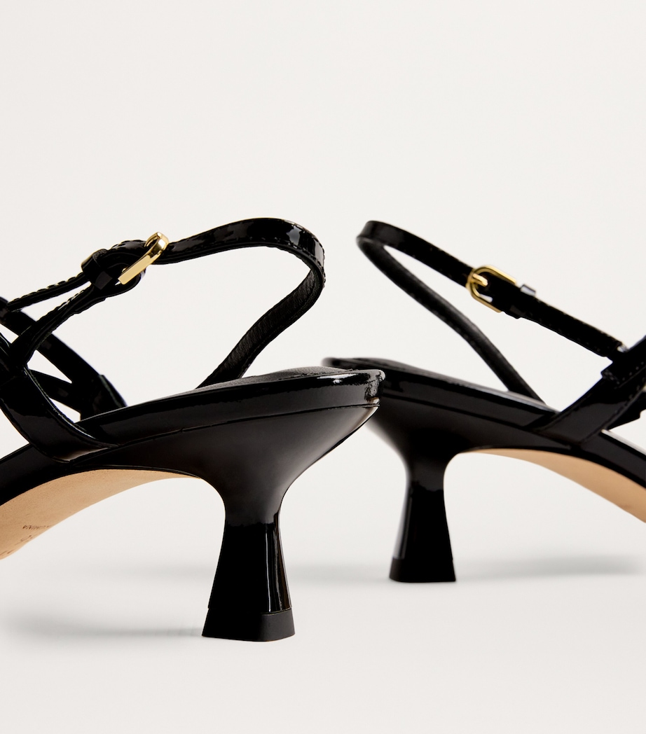 Leather Heeled Sandals BLACK Image 5