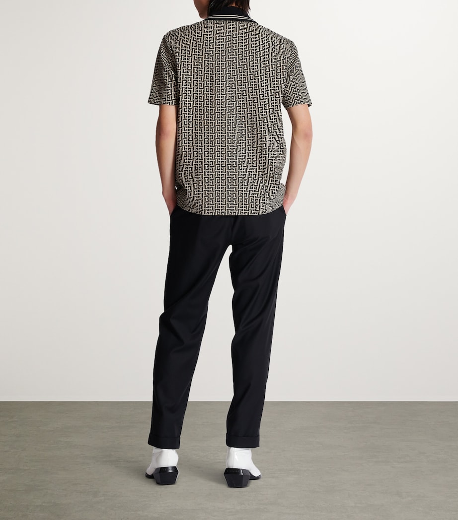 Virgin Wool PB Labyrinth Polo Shirt GFE IVOIRE/NOIR Image 7