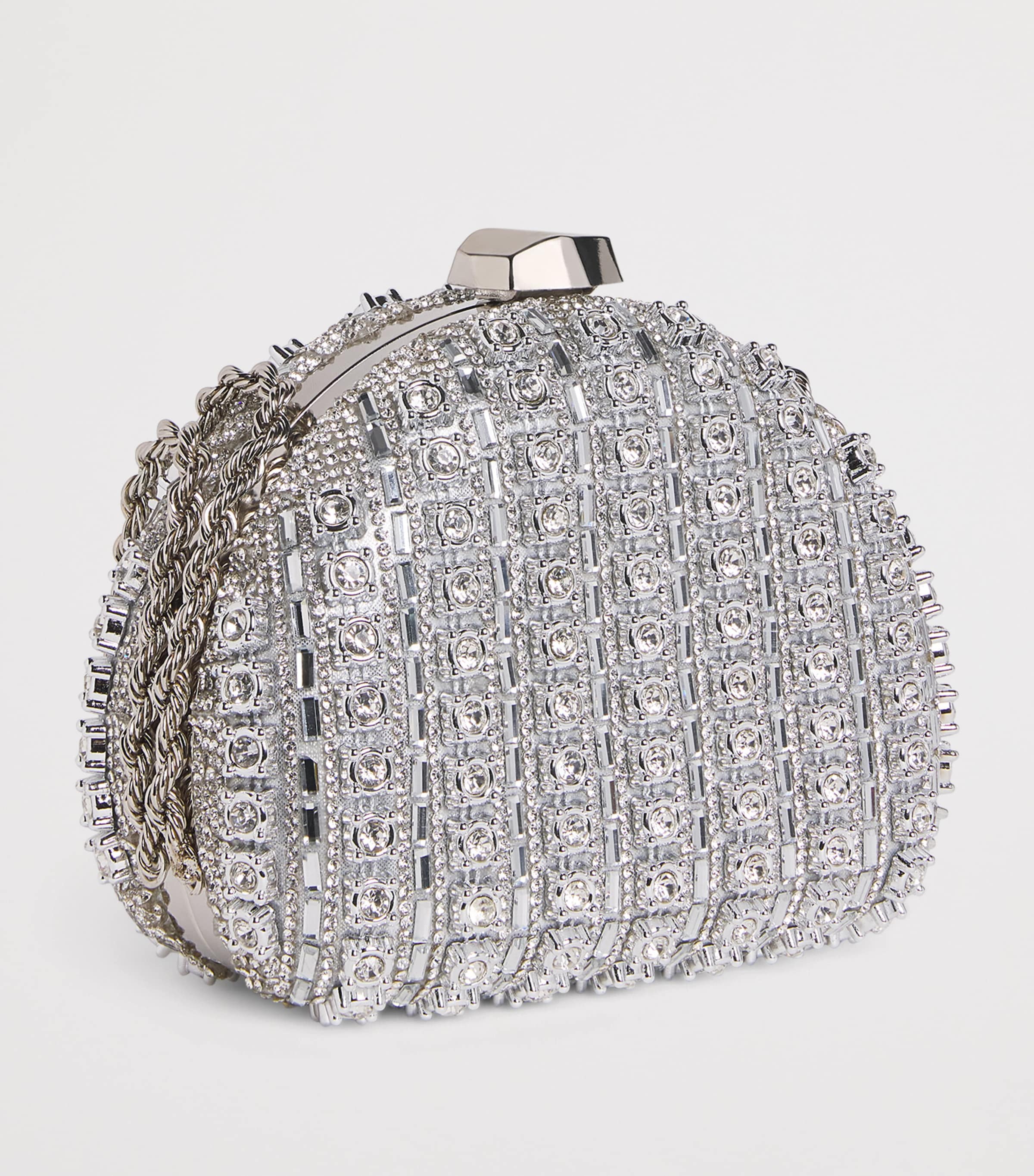 Diamanté-Embellished Handbag S-SILVER Image 2