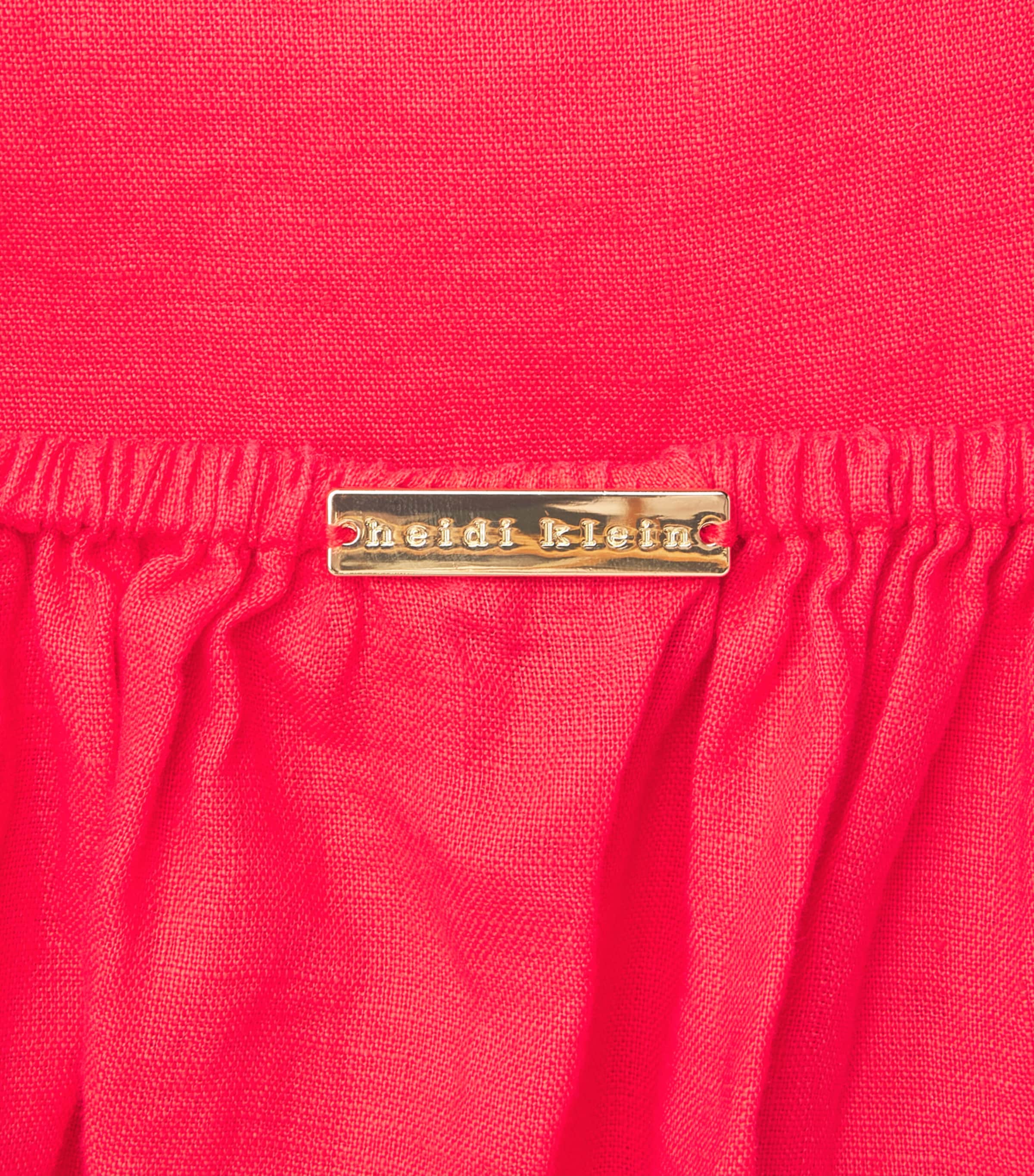 Heidi Klein Womens Linen Amalfi Maxi Dress Red Red Image 6