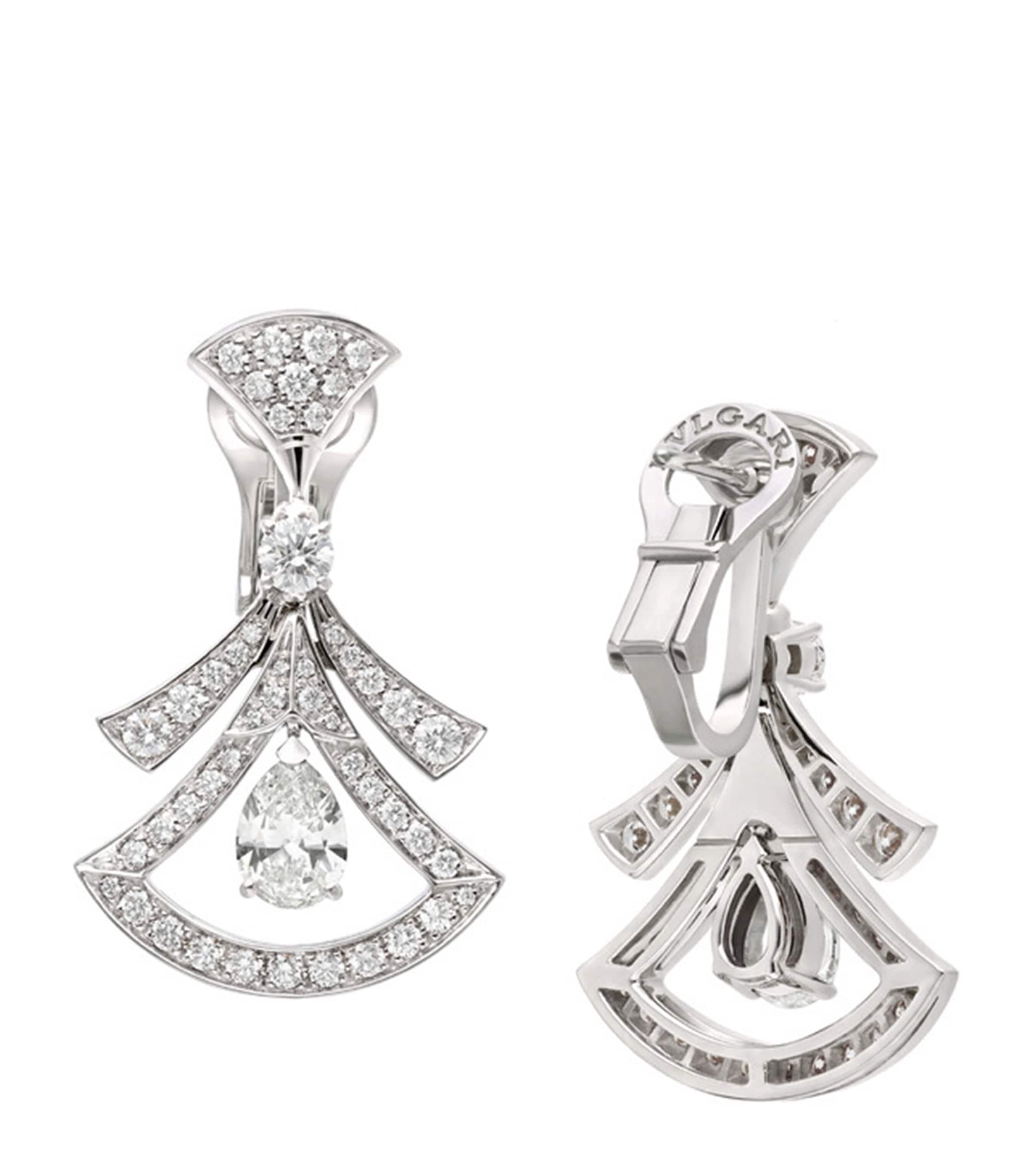 White Gold and Diamond Divas’ Dream Earrings WHITE GOLD Image 3
