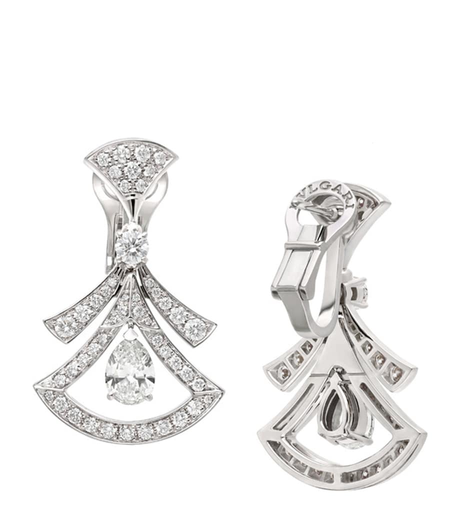 White Gold and Diamond Divas’ Dream Earrings WHITE GOLD Image 3