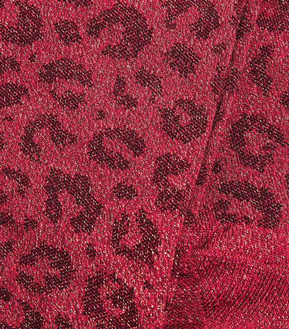 Shiny Leopard Socks 5950 CAYENNE Image 2