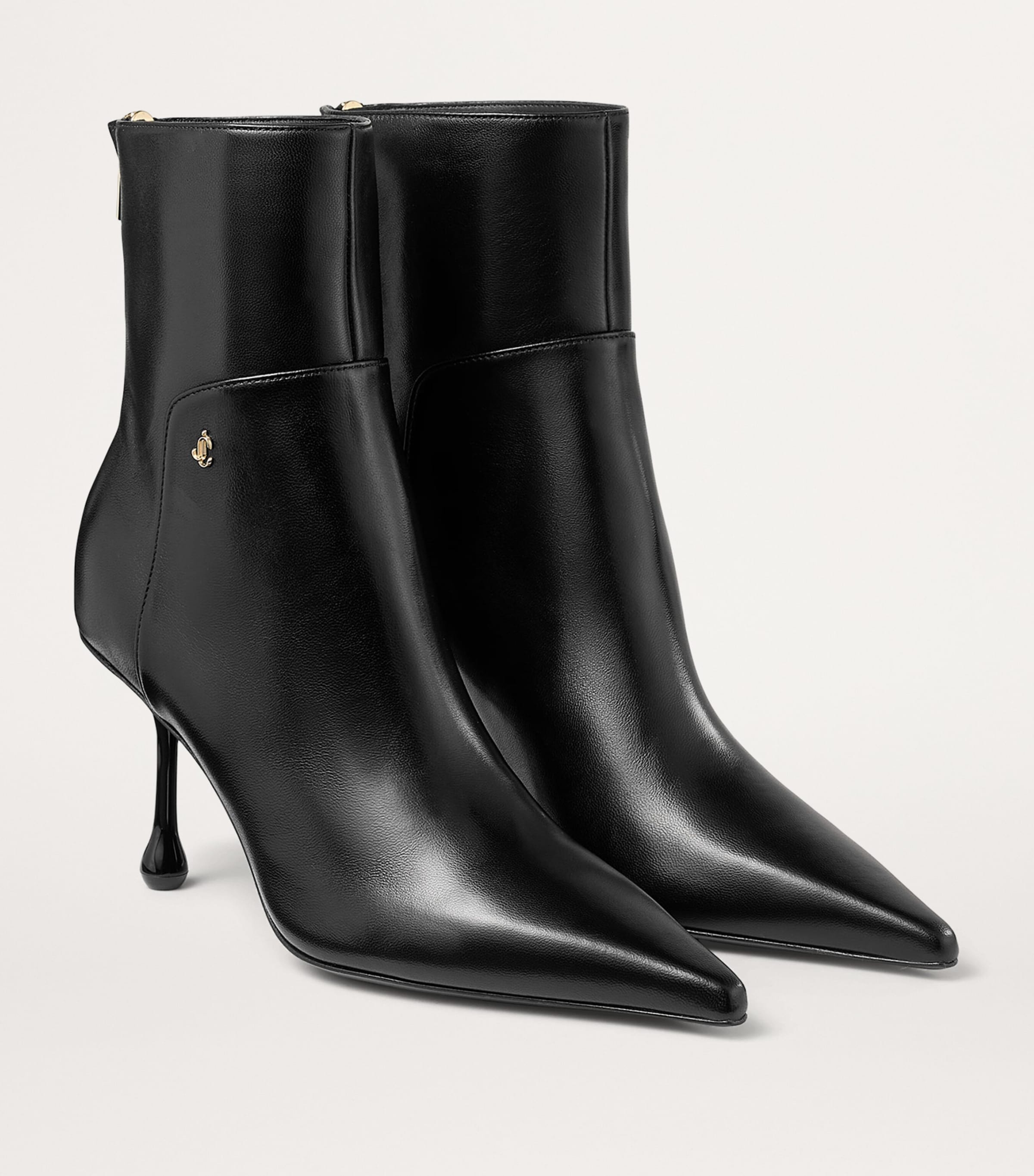 Cycas 80 Lambskin Ankle Boots BLACK Image 3