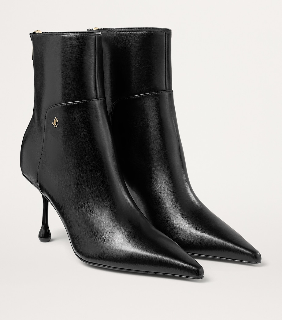 Cycas 80 Lambskin Ankle Boots BLACK Image 3