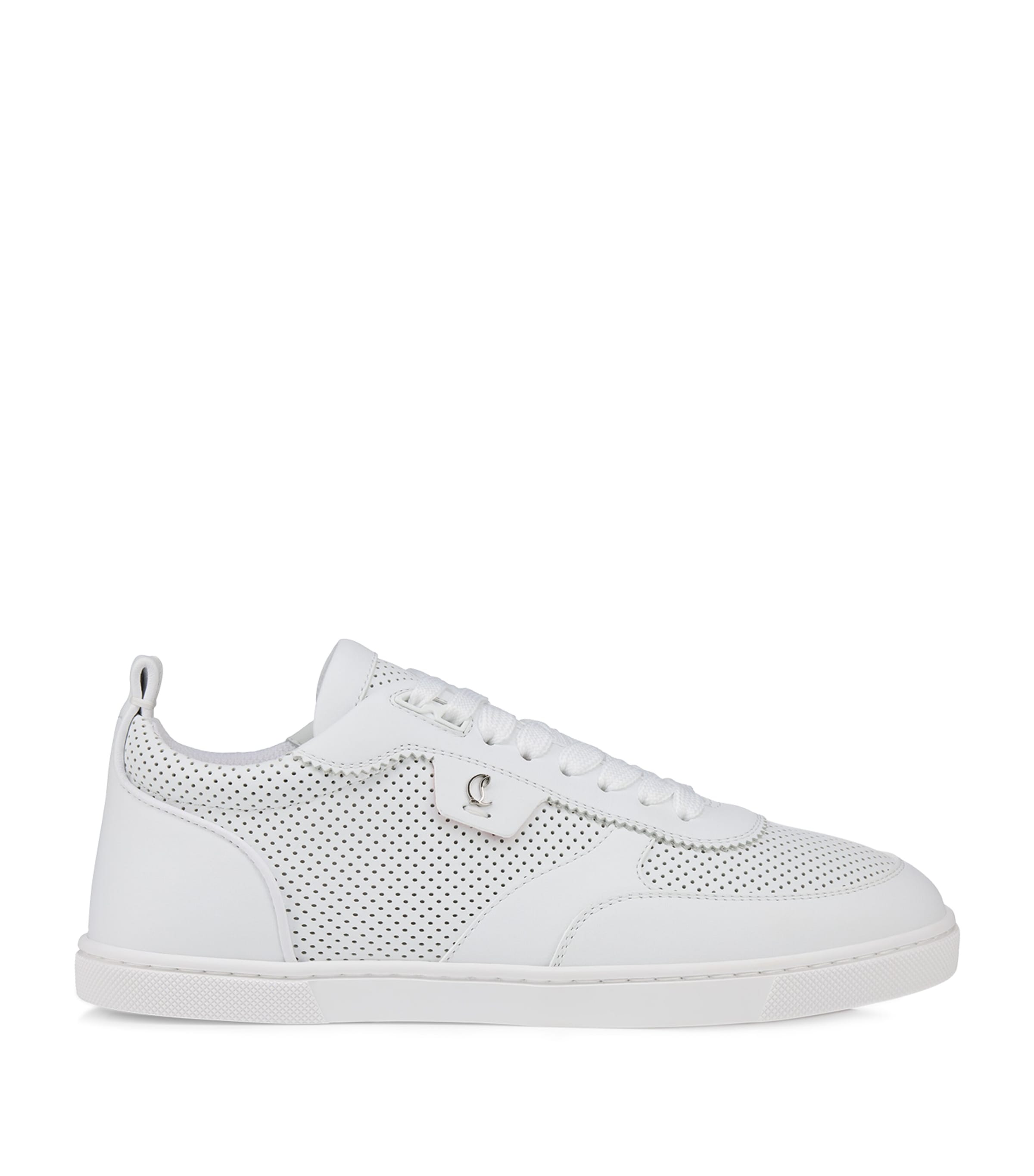 Christian Louboutin Tutti Rui Donna Perforated Red Sole Sneakers In White