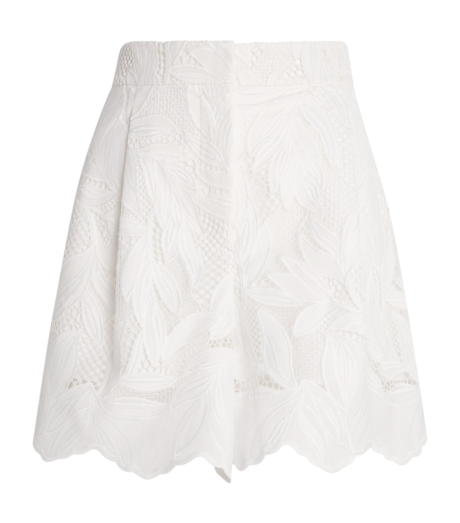 Erdem Womens Crochet Cutwork Tailored Shorts Ivory Image 1
