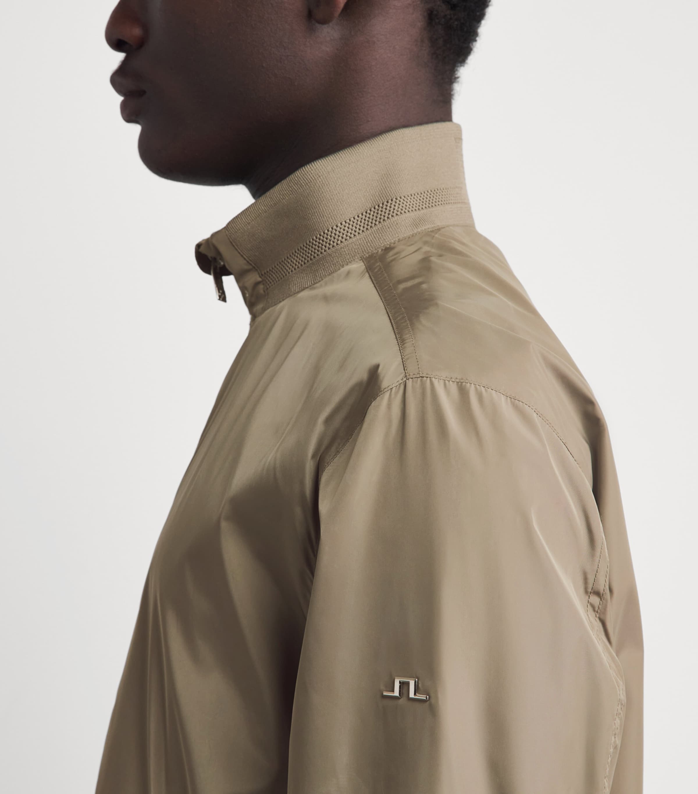 J Lindeberg Mens Water-Repellent Kevin Bomber Jacket Brindle Image 3