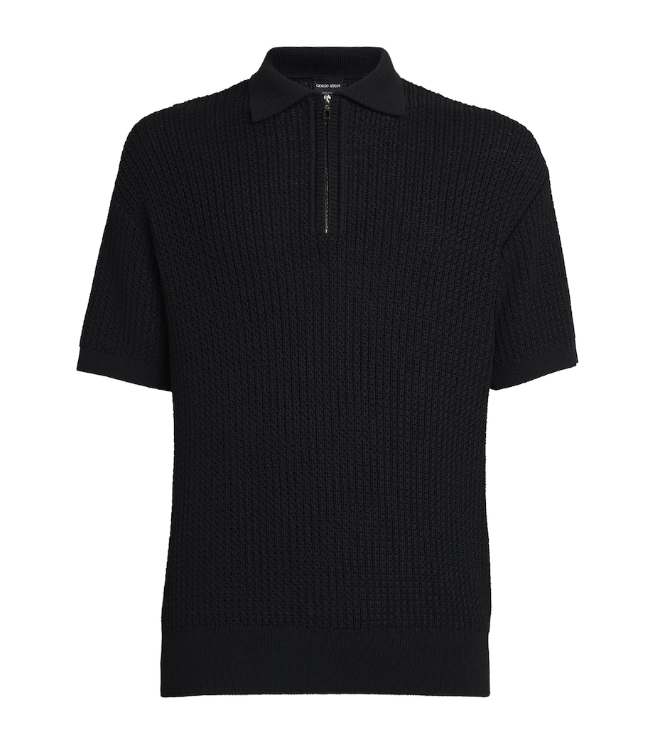 Short-Sleeve Zipped Polo Shirt UC001 Image 1
