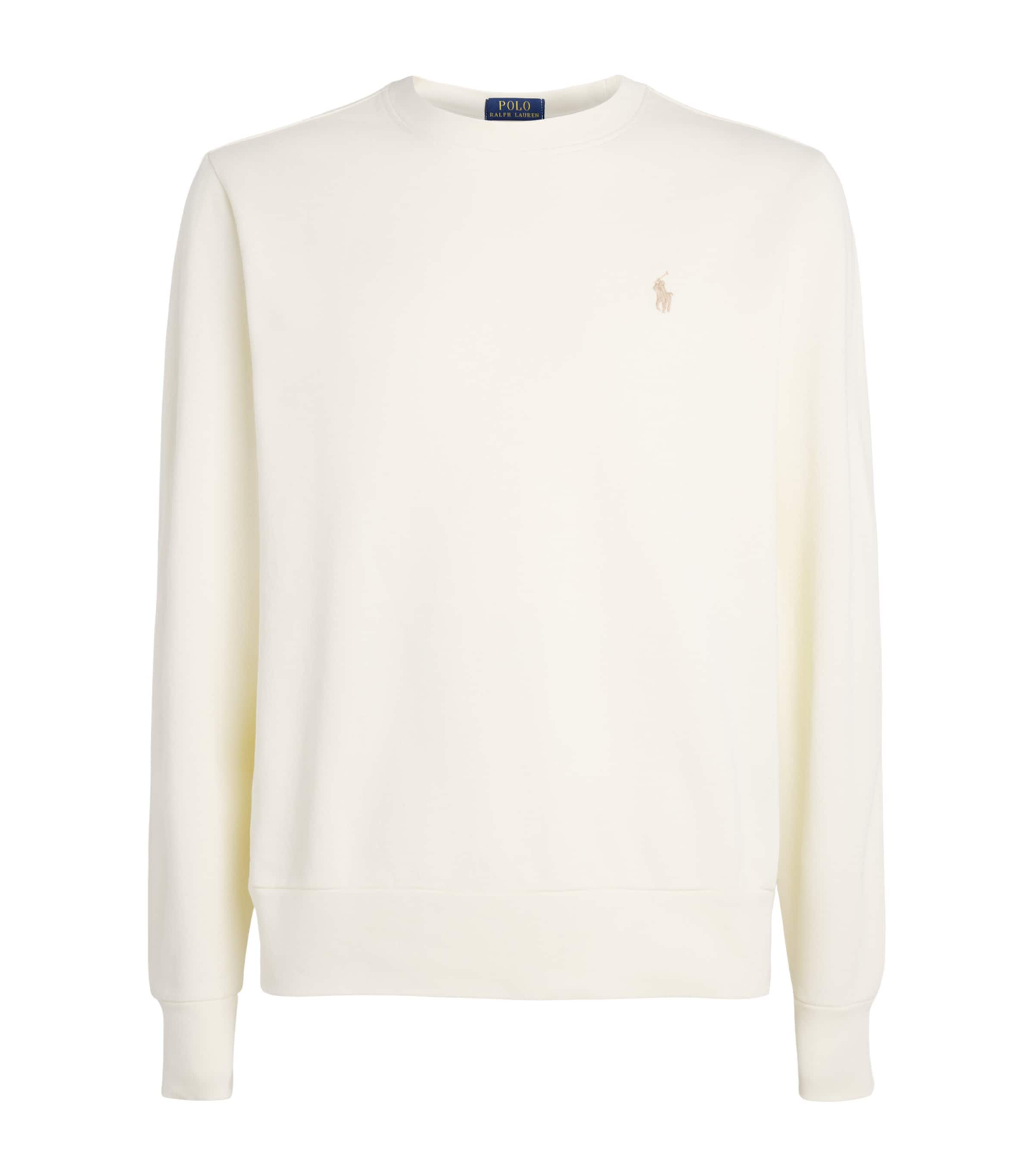 Polo Ralph Lauren Mens Cotton Loopback Fleece Sweatshirt Clubhouse Cream Image 1