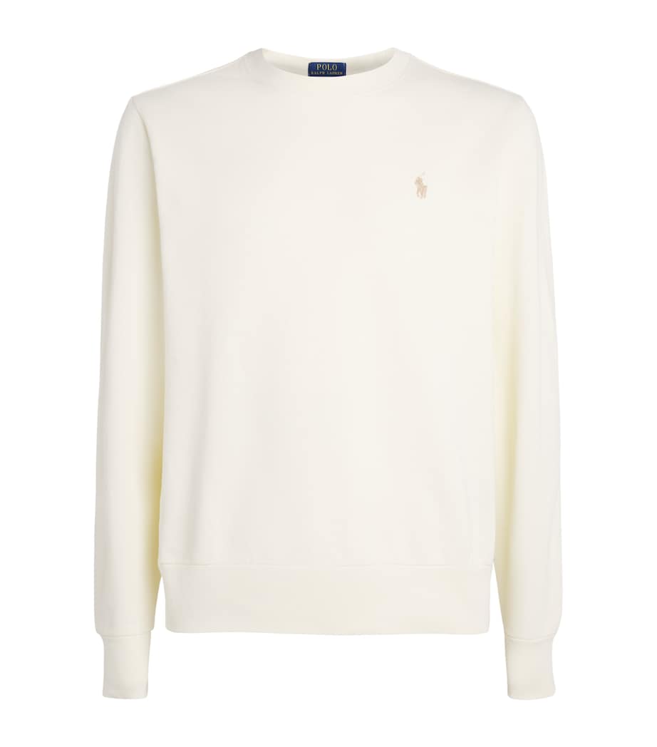 Polo Ralph Lauren Mens Cotton Loopback Fleece Sweatshirt Clubhouse Cream Image 1