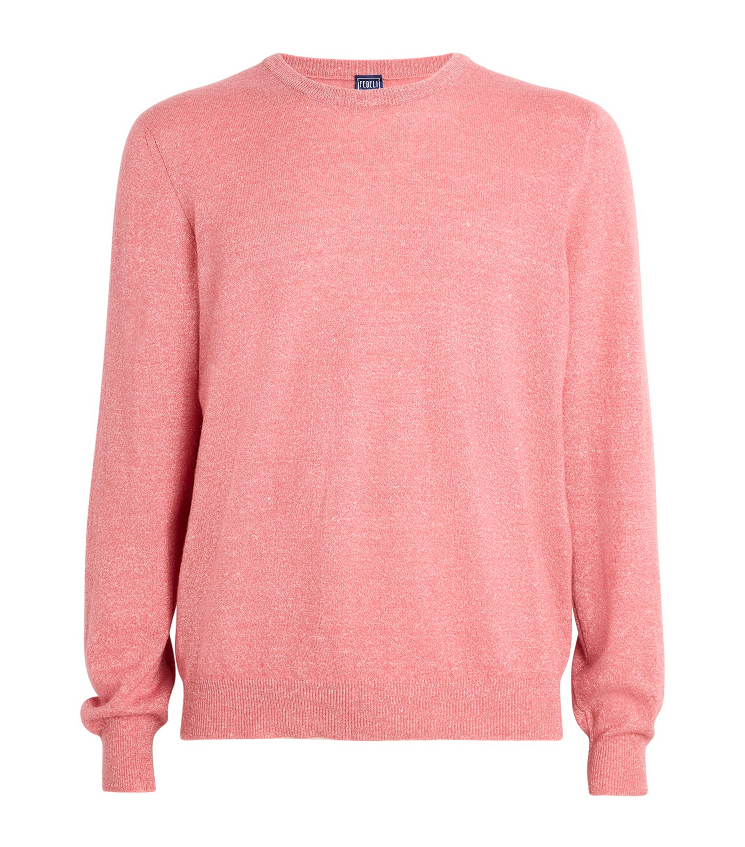 Fedeli Mens Cashmere-Linen Sweater Image 1