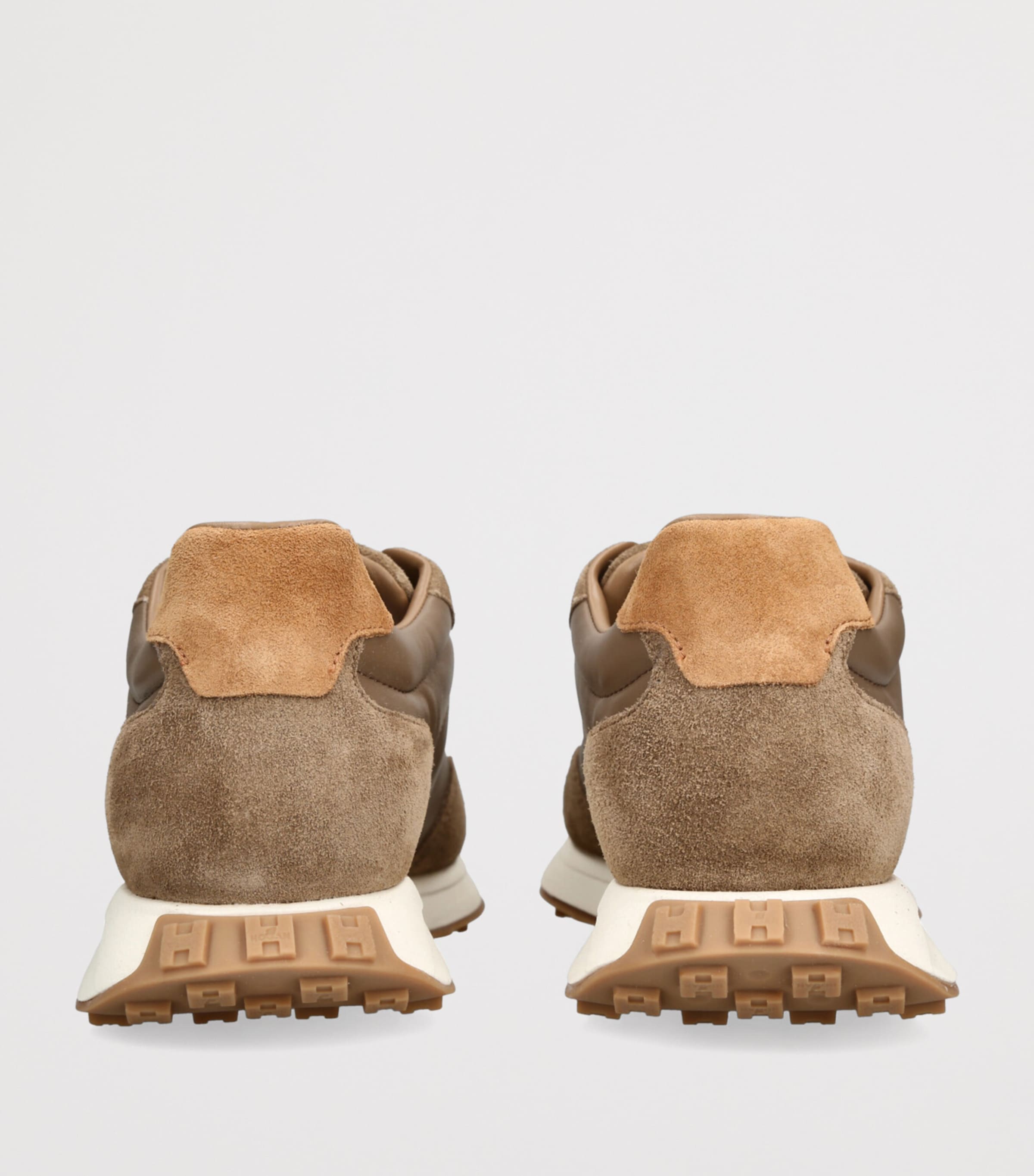 Hogan Suede Allacciato Sneakers Mid Brown Image 2