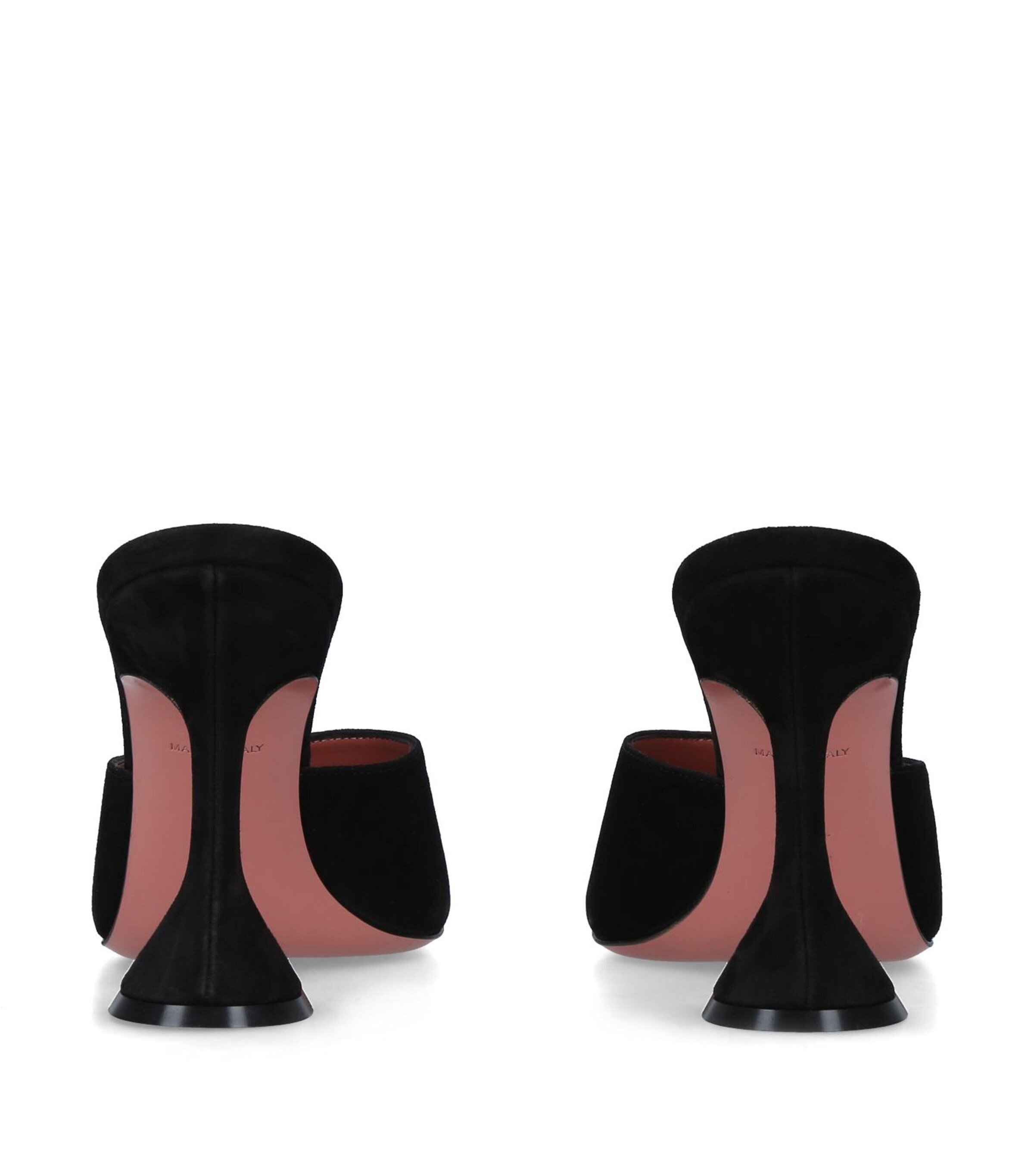 Amina Muaddi Suede Lupita Mules 95 Black Image 2