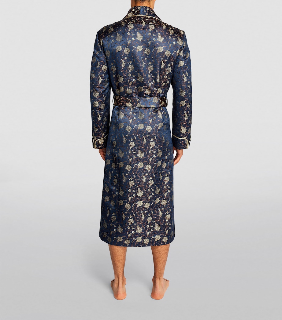 Silk Paisley-Jacquard Robe GOLD BLACK Image 4
