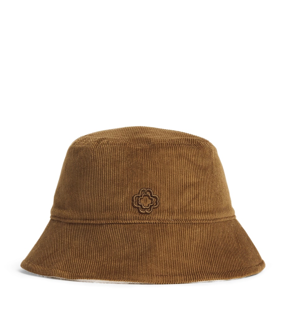 Corduroy Reversible Bucket Hat BROWN Image 1
