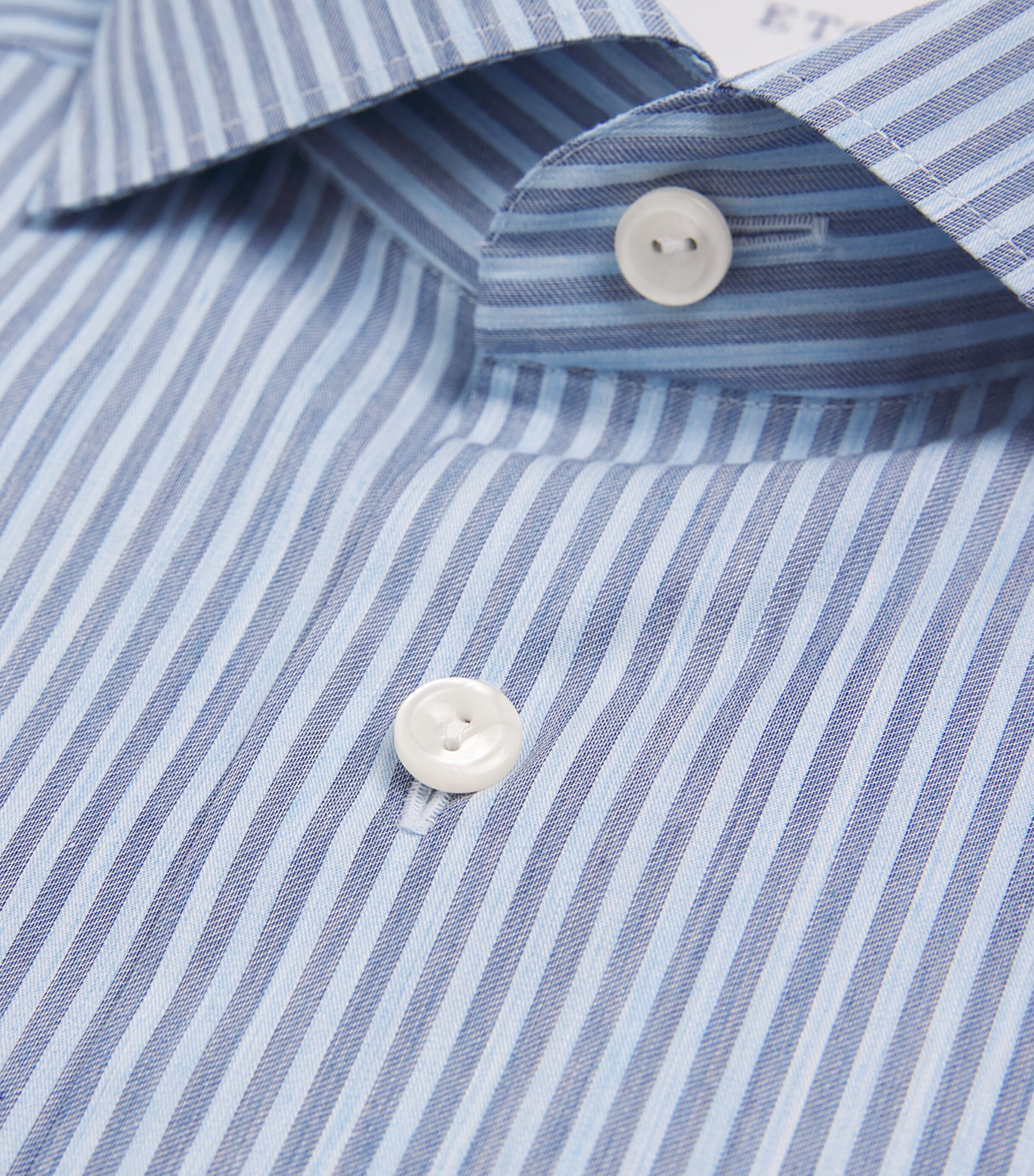 Cotton Twill Stripe Slim Shirt LIGHT BLUE Image 5