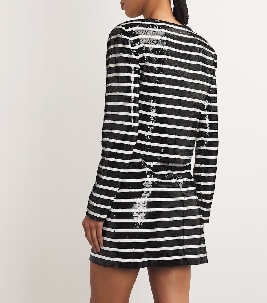 Sequinned Mickey Jacket BLACK/OFF-WHITE Image 4