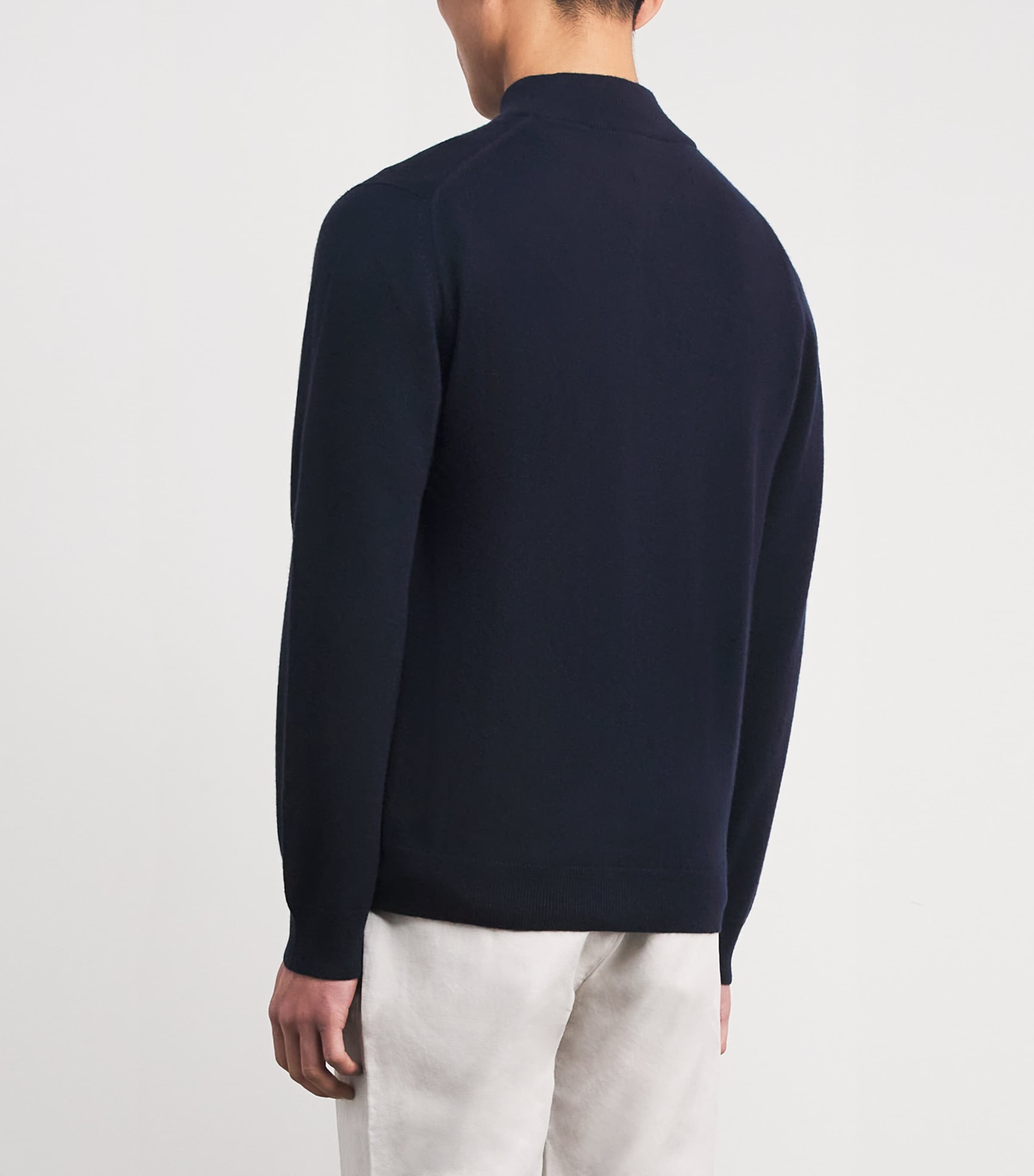 Cashmere Half-Zip Sweater NAVY BUAA Image 4